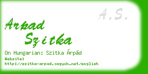 arpad szitka business card